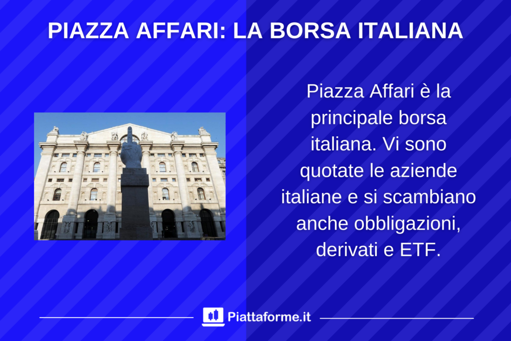 Borsa italiana - infografica di Piattaforme.it