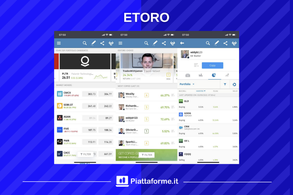 App per il trading di eToro - a cura di Piattaforme.it