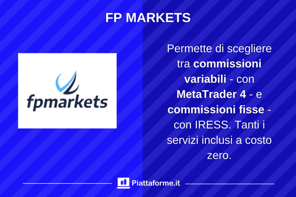 FP Markets - commissioni e costi - a cura di Piattaforme.it