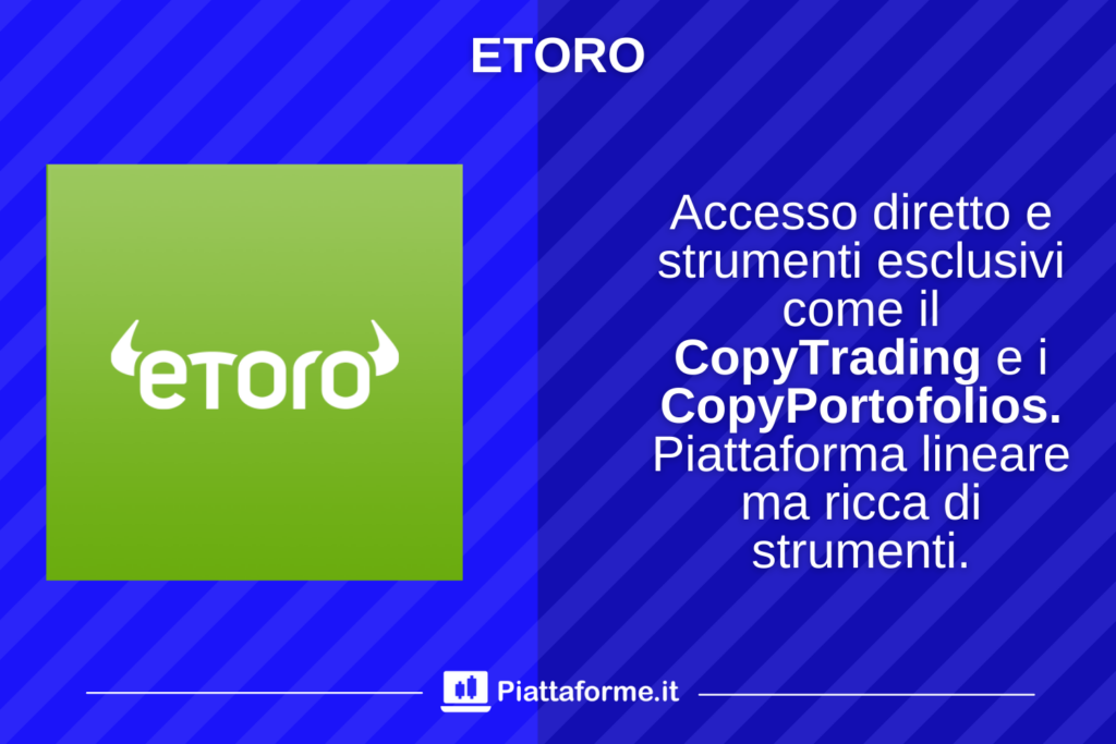Piattaforma eToro per il trading di criptovalute