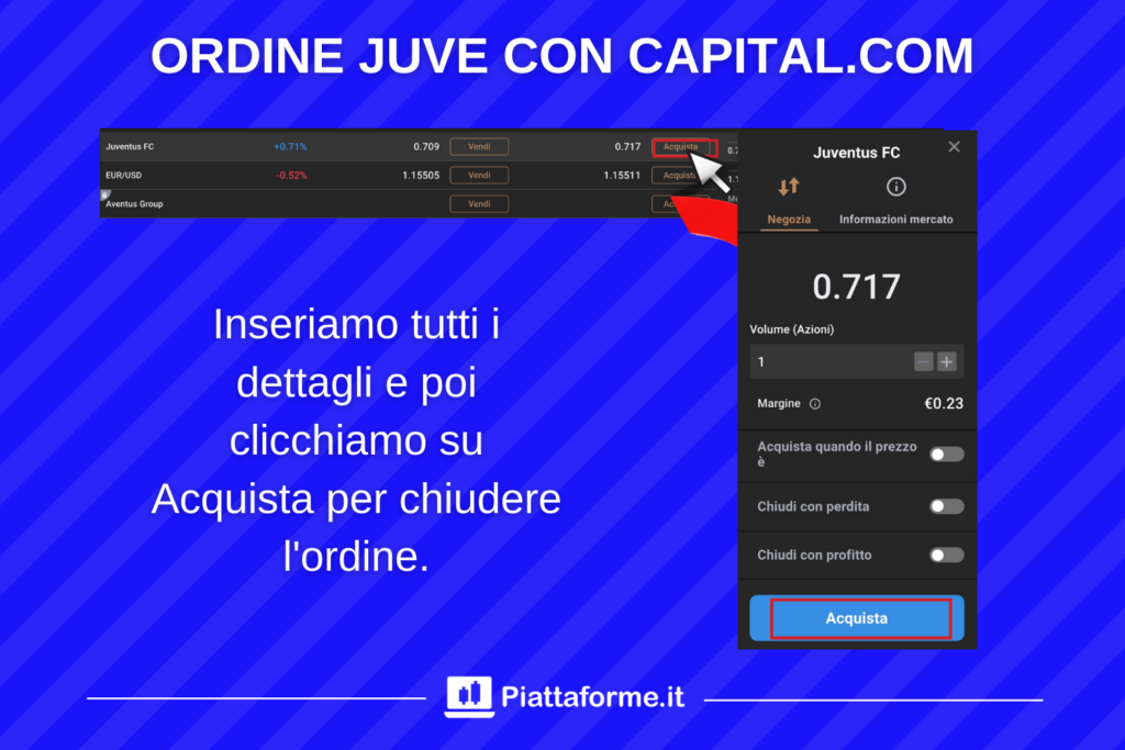 Piattaforme Juventus - Capital.com - ordine