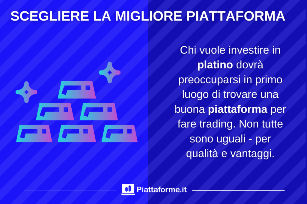 Platino - scelta piattaforma - infografica di Piattaforme.it