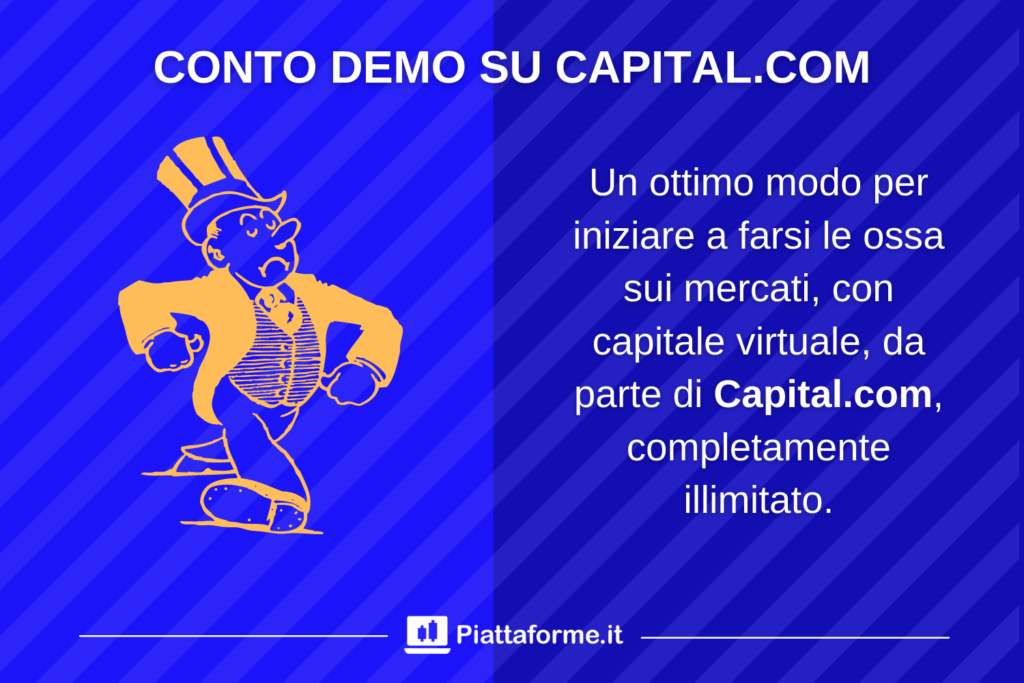 Capitale virtuale e conto demo di Capital.com